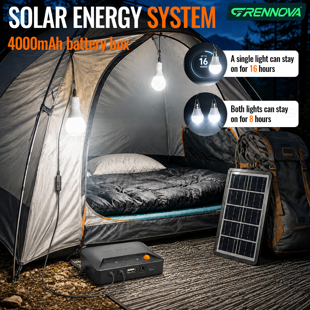 Power Outage Light - Grennova Portable Complete Solar Power Lighting