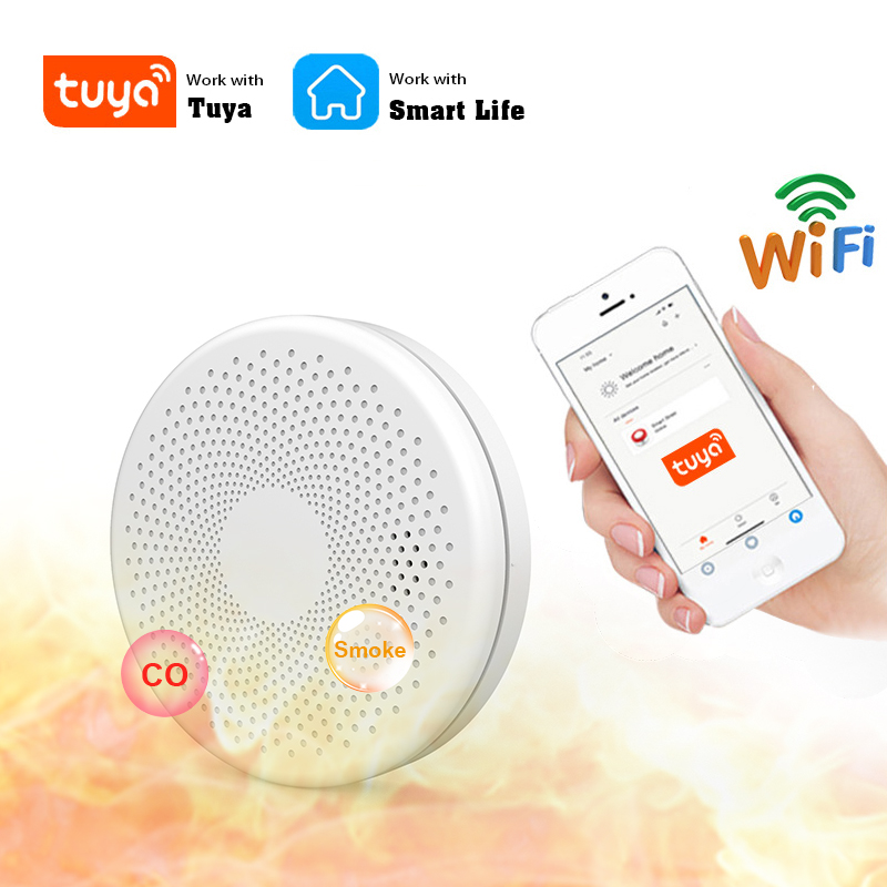 2 in 1 Version WiFi Tuya Smart - Smoke Detector Interconnected reseña y precio