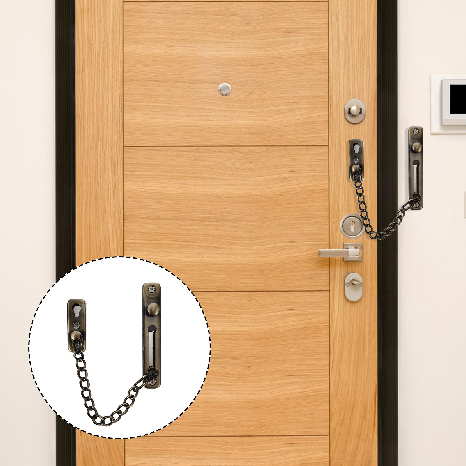 Drill-Free Stainless Steel Doo - Security Chain Door reseña y precio
