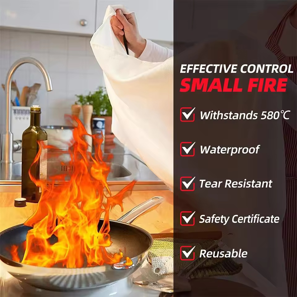 1mx1m Fire Blanket Emergency E - Fire Blanket Kitchen reseña y precio