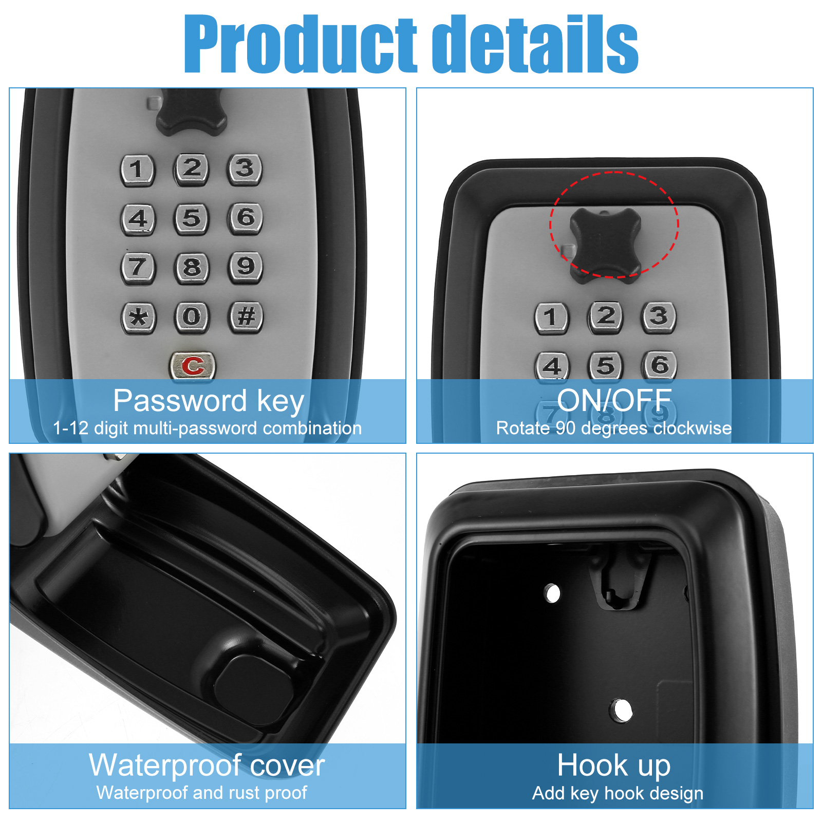 Key Lock Box Wall-Mount Secret - Lockbox Key Secure reseña y precio