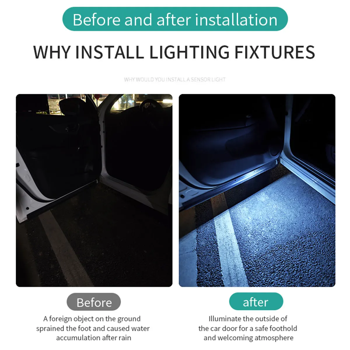 Car Door Lights LED Colorful F - Emergency Exit Sign reseña y precio