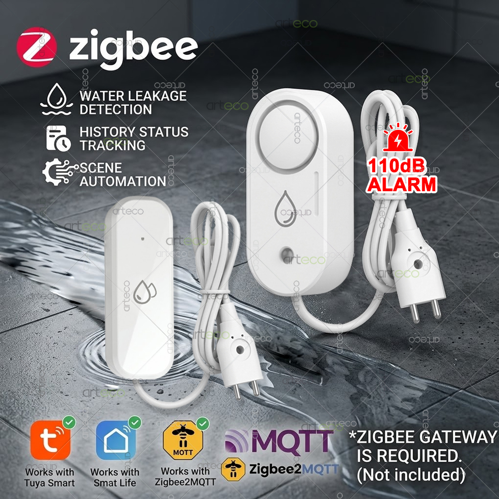 Zigbee Water Leak Sensor Flood - Water Alarm Sensor reseña y precio
