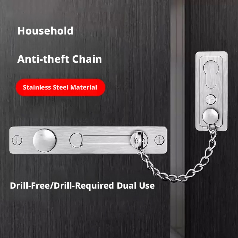 Heavy-Duty Polished Press Latc - Security Chain Door reseña y precio