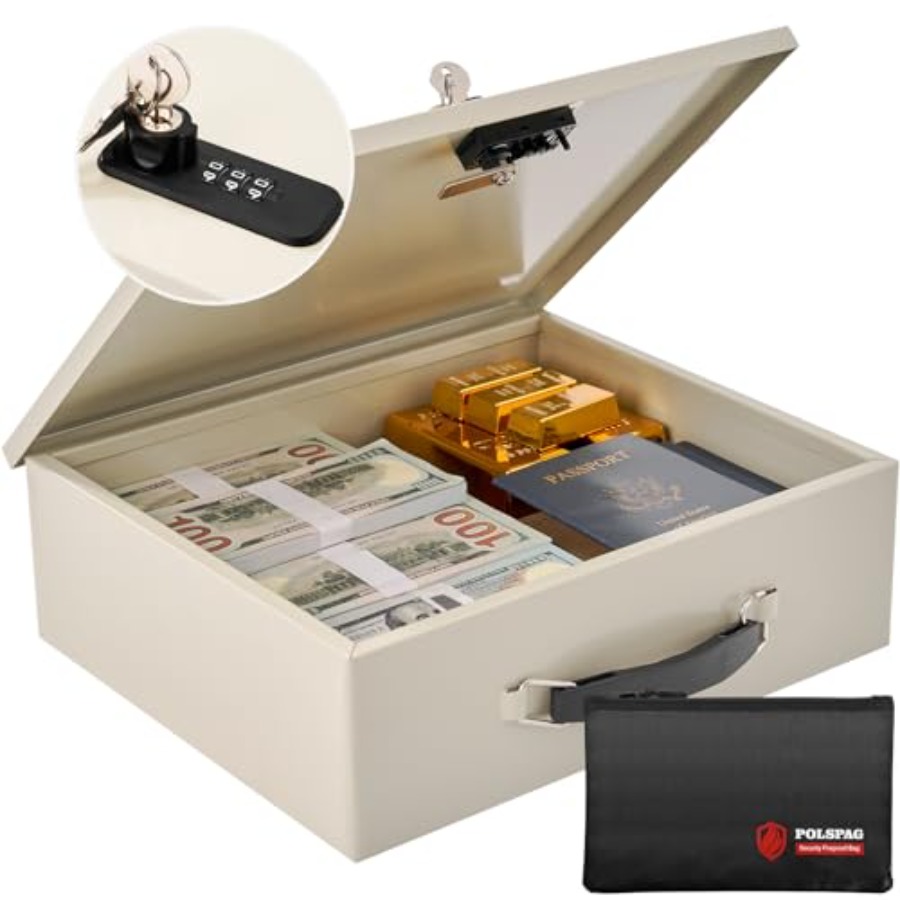 Fireproof Document Box with Ke - Fire Safe Document reseña y precio