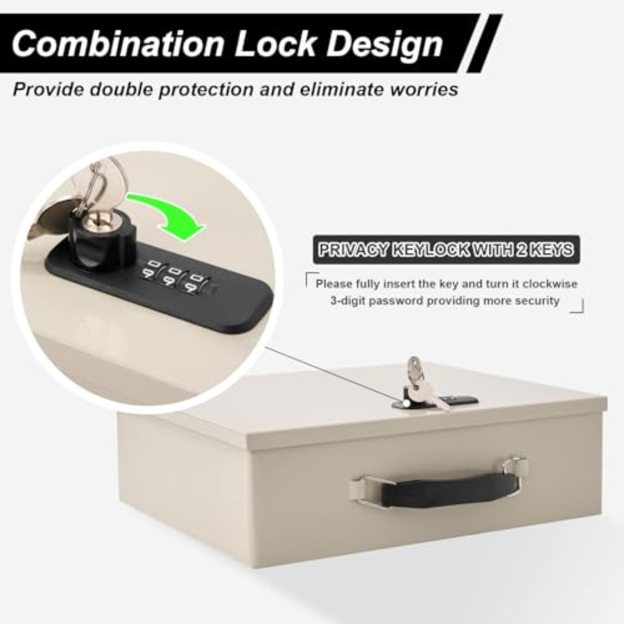 Fireproof Document Box with Ke - Fire Safe Document reseña y precio