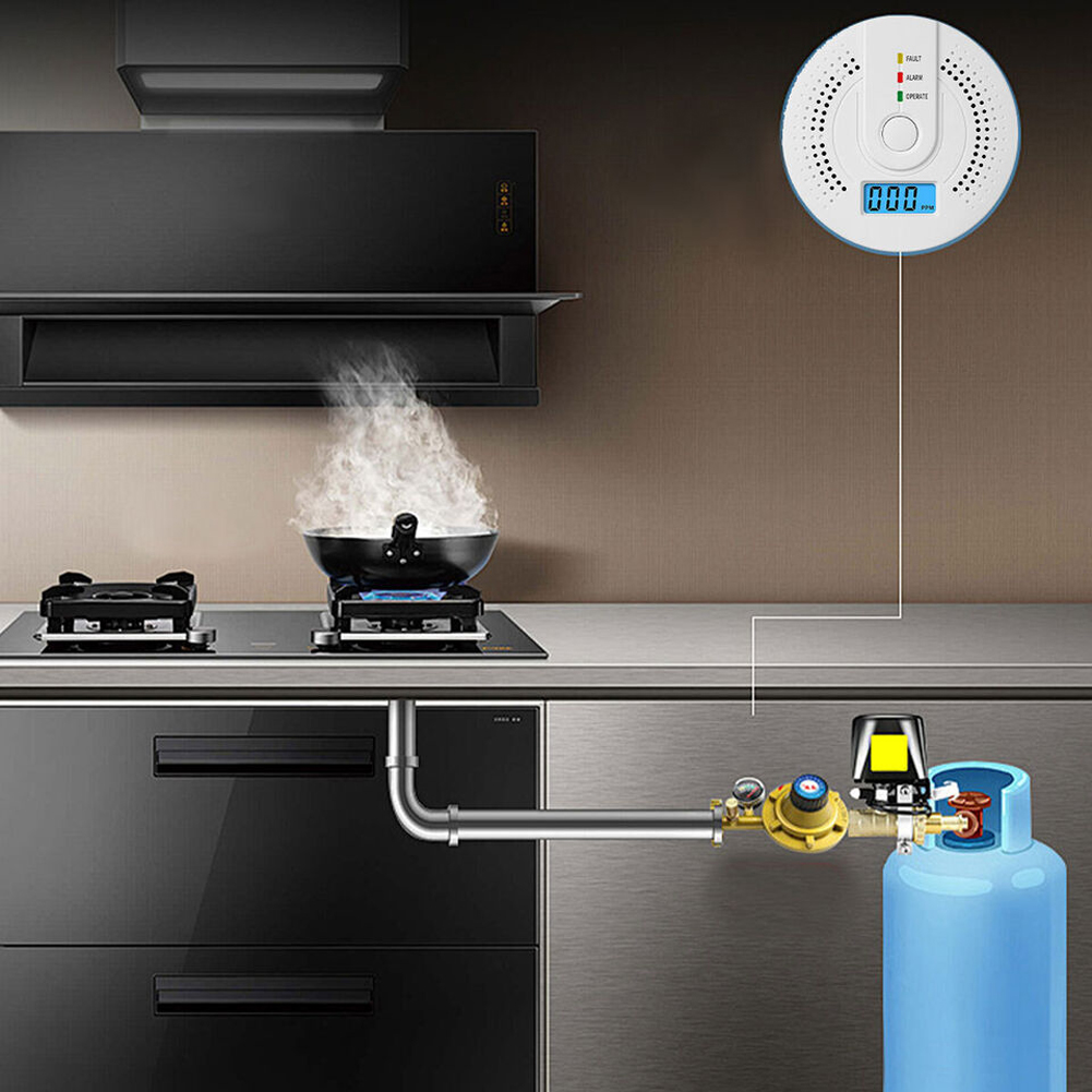 Digital Carbon Monoxide Detect - Smoke Detector Interconnected reseña y precio