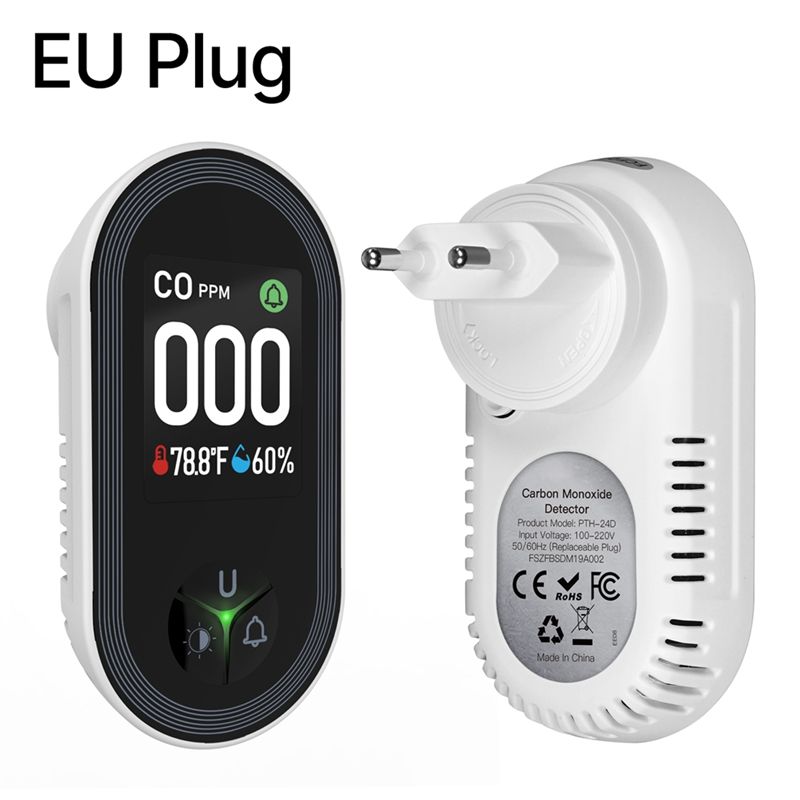 Built-In CO Monitor Alarm Soun - Co Detector Plug reseña y precio