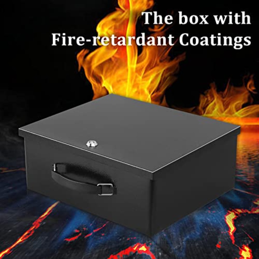 Portable Metal Safe Box with K - Fire Safe Document reseña y precio