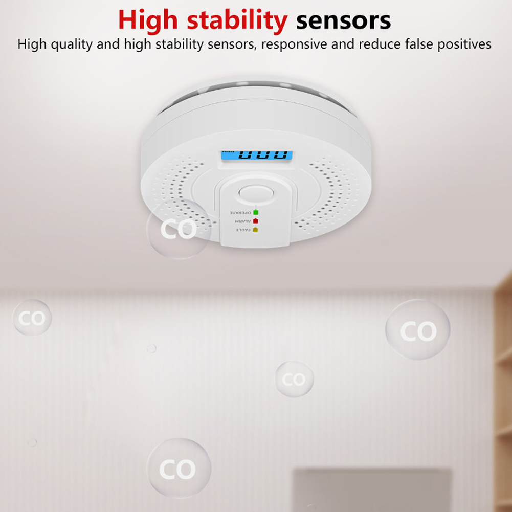 5-1PCS Digital Carbon Monoxide - Smoke Detector Interconnected reseña y precio