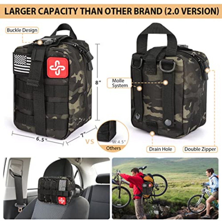 Survival Kit, 250Pcs Survival  - First Aid Bag Kit reseña y precio