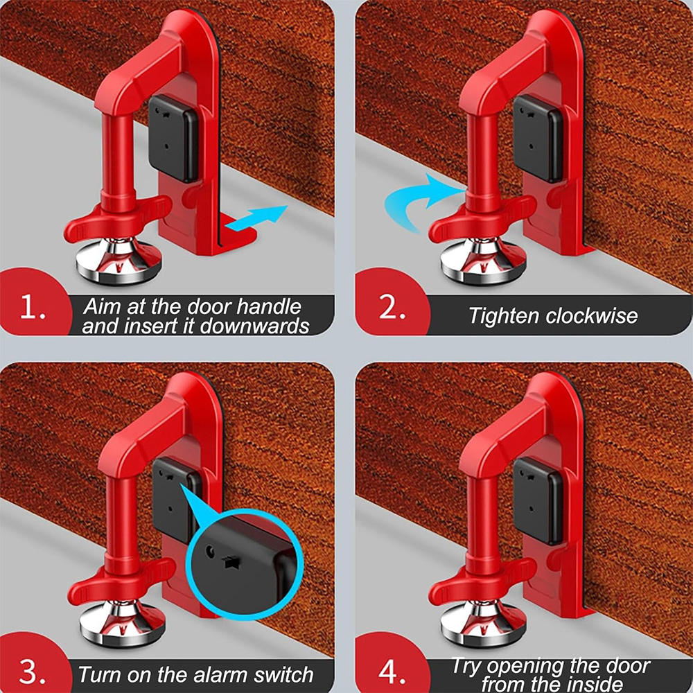 Battery Powered Alarm Door Sto - Door Stop Alarm reseña y precio