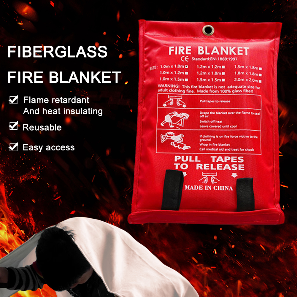 Fire Blanket Fiberglass Fire B - Fire Blanket Kitchen reseña y precio