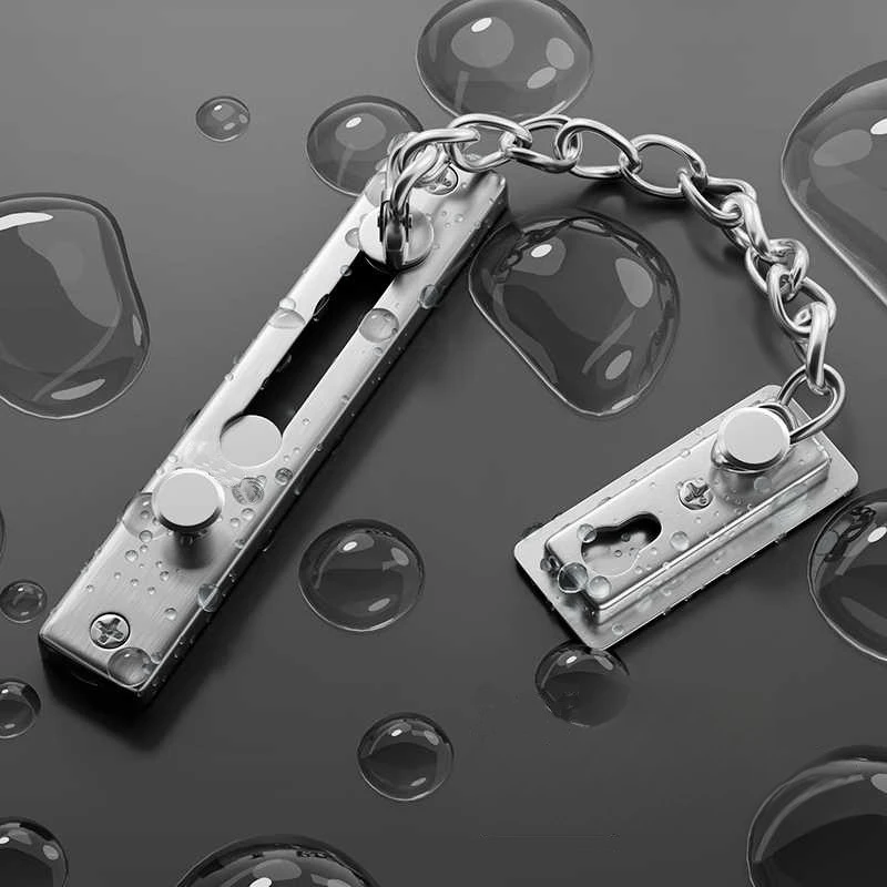 No Drill Stainless Steel Secur - Security Chain Door reseña y precio