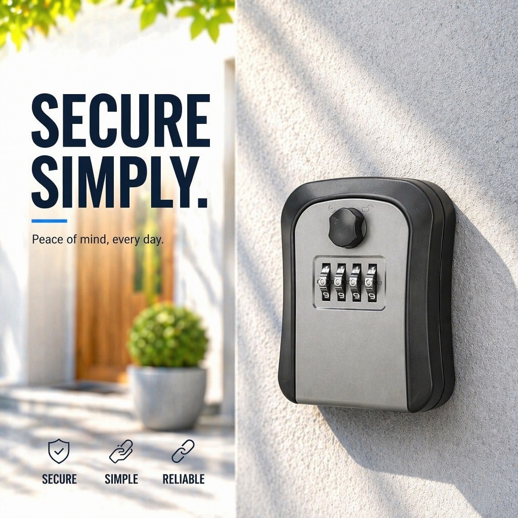 Key Lock Box Wall Mount Lockbo - Lockbox Key Secure reseña y precio