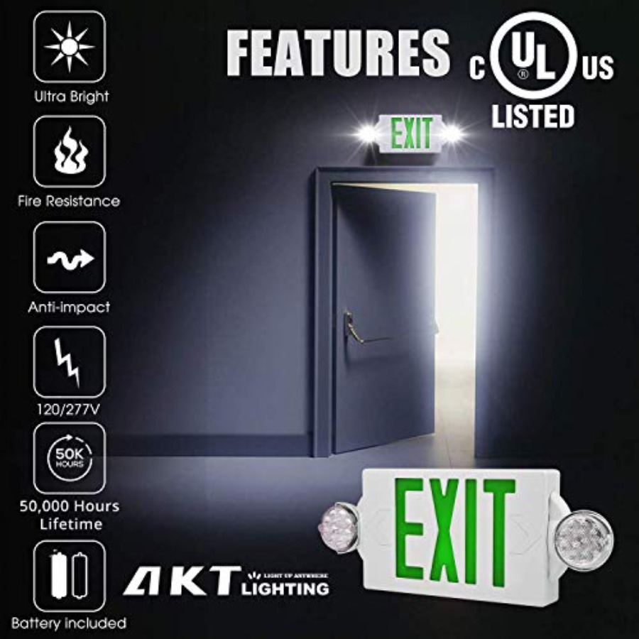 Emergency Exit Light, Adjustab - Emergency Exit Sign reseña y precio