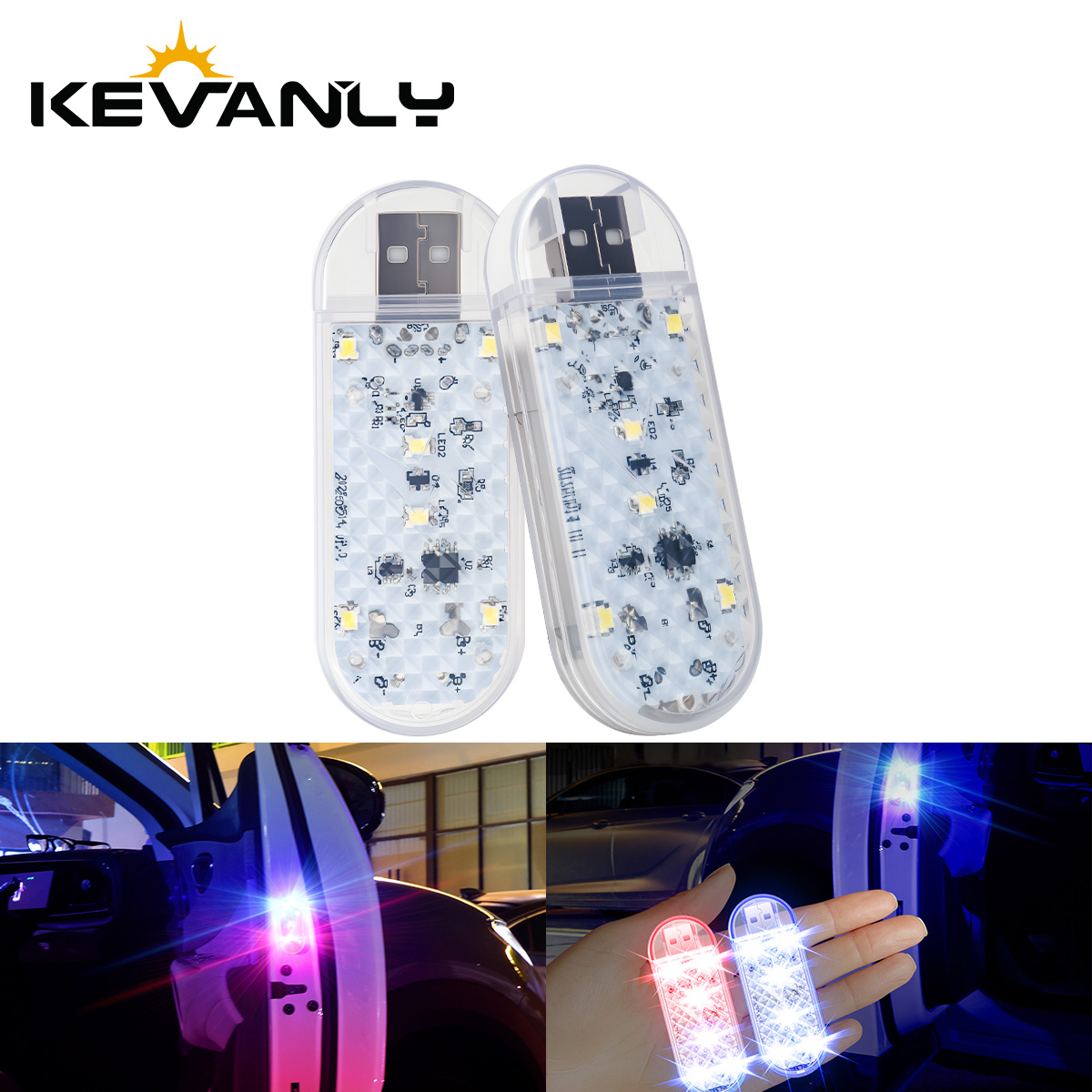 1/2pcs Car Door LED Strobe War - Emergency Exit Sign reseña y precio
