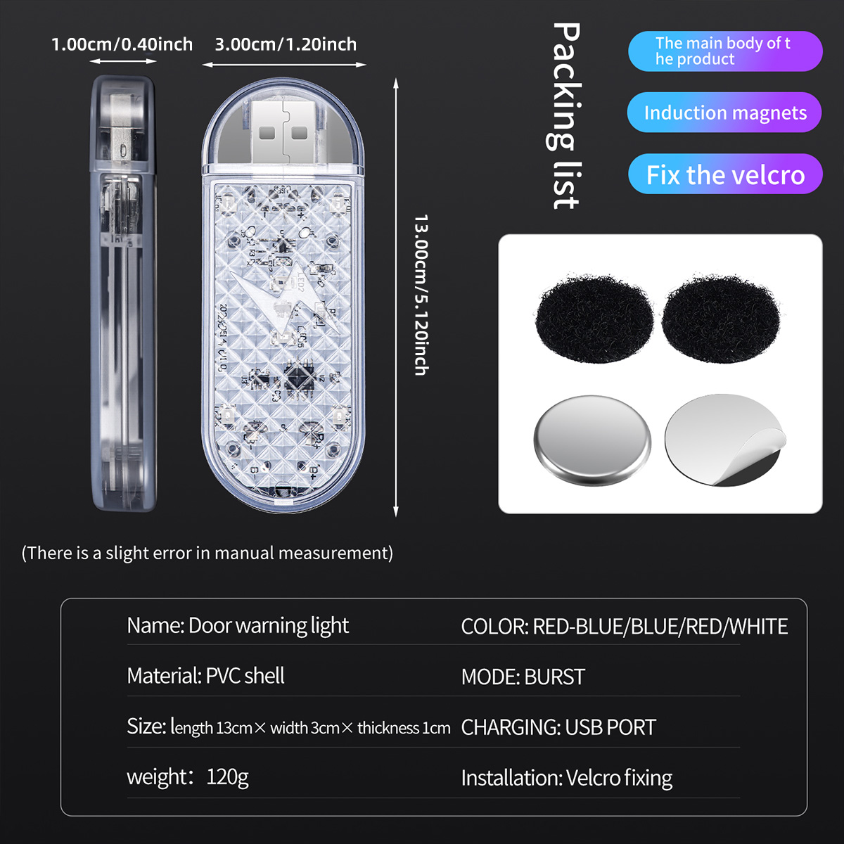 1/2pcs Car Door LED Strobe War - Emergency Exit Sign reseña y precio