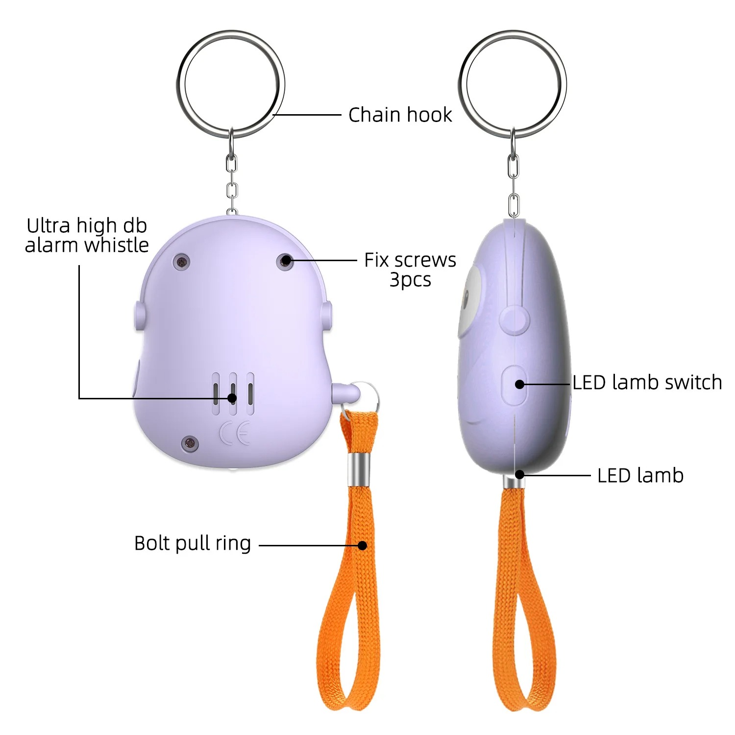 Personal Self Defense 5Pcs Ala - Personal Alarm Keychain reseña y precio