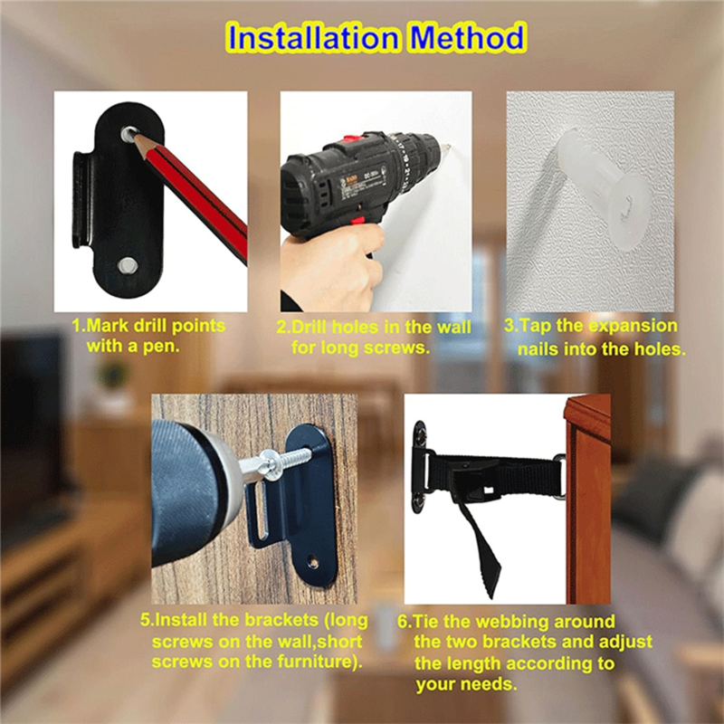 Fresh Anti Tip Furniture Ancho - Earthquake Anchor Strap reseña y precio