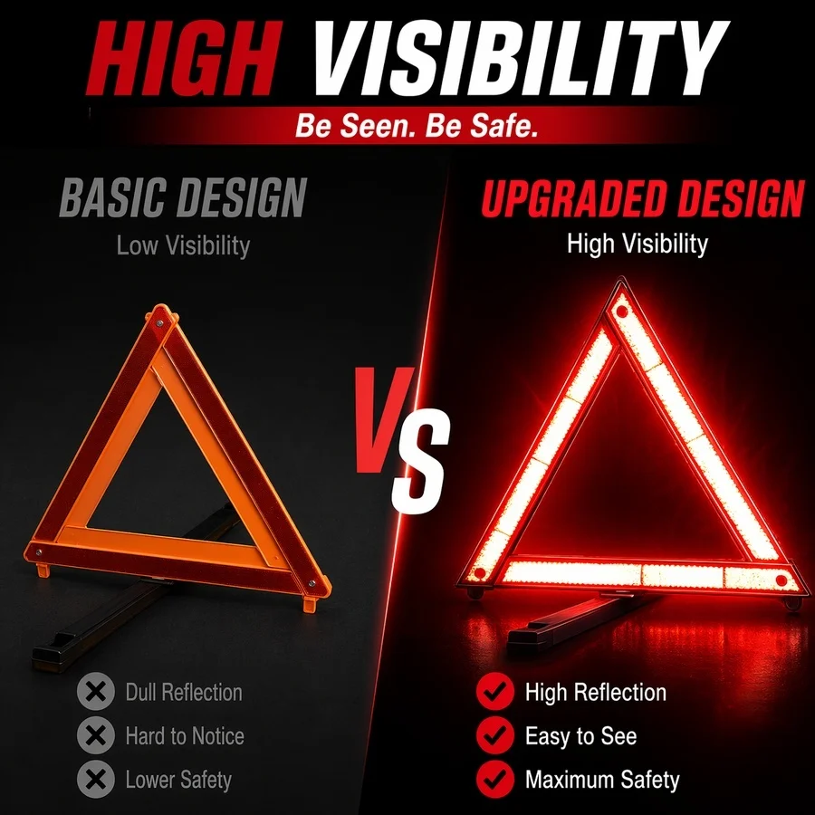 Car Tripod Folded Stop Sign Re - Emergency Exit Sign reseña y precio