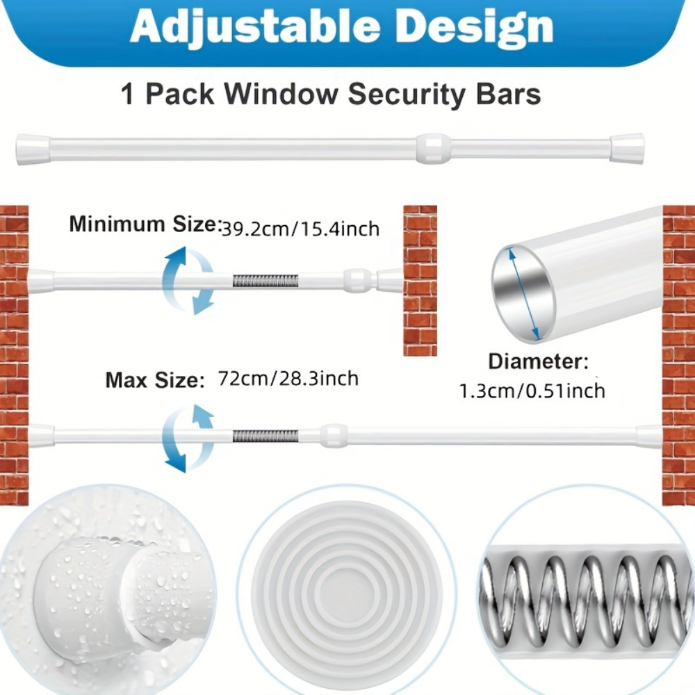 Adjustable Metal Window & Door - Window Lock Bar reseña y precio