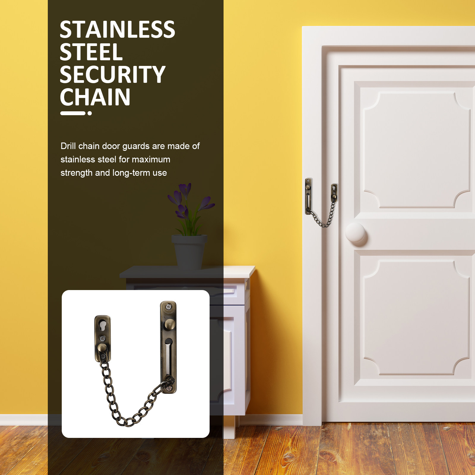 Punch Free Door Chain Lock Sta - Security Chain Door reseña y precio
