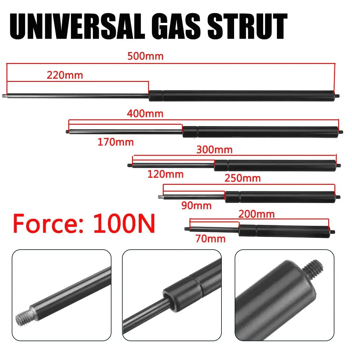 2pcs 200-500mm 100N 8mm Car Ga - Window Lock Bar reseña y precio