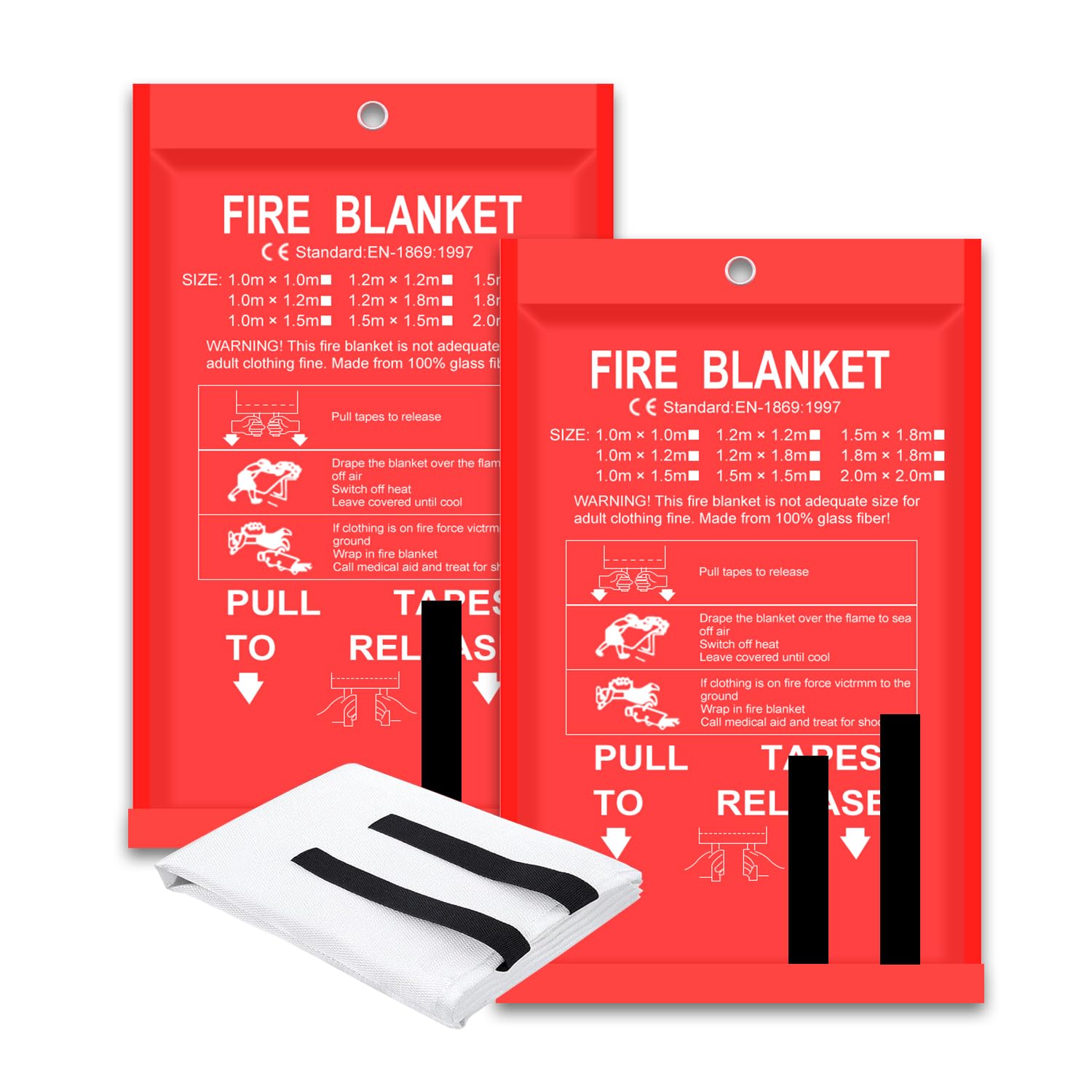 Fire Blanket 2 Pack 2*2m/1.5*1 - Fire Blanket Kitchen reseña y precio
