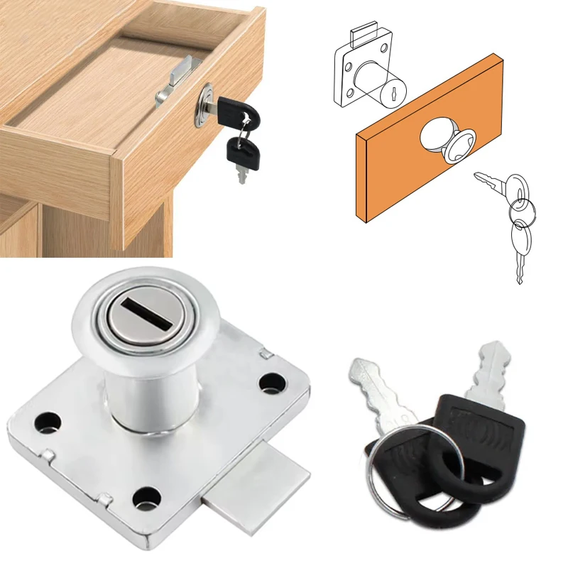 Drawer lock with key, used for - Medicine Cabinet Lock reseña y precio