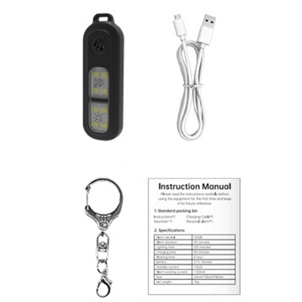 130dB Night Running Safety War - Personal Alarm Keychain reseña y precio