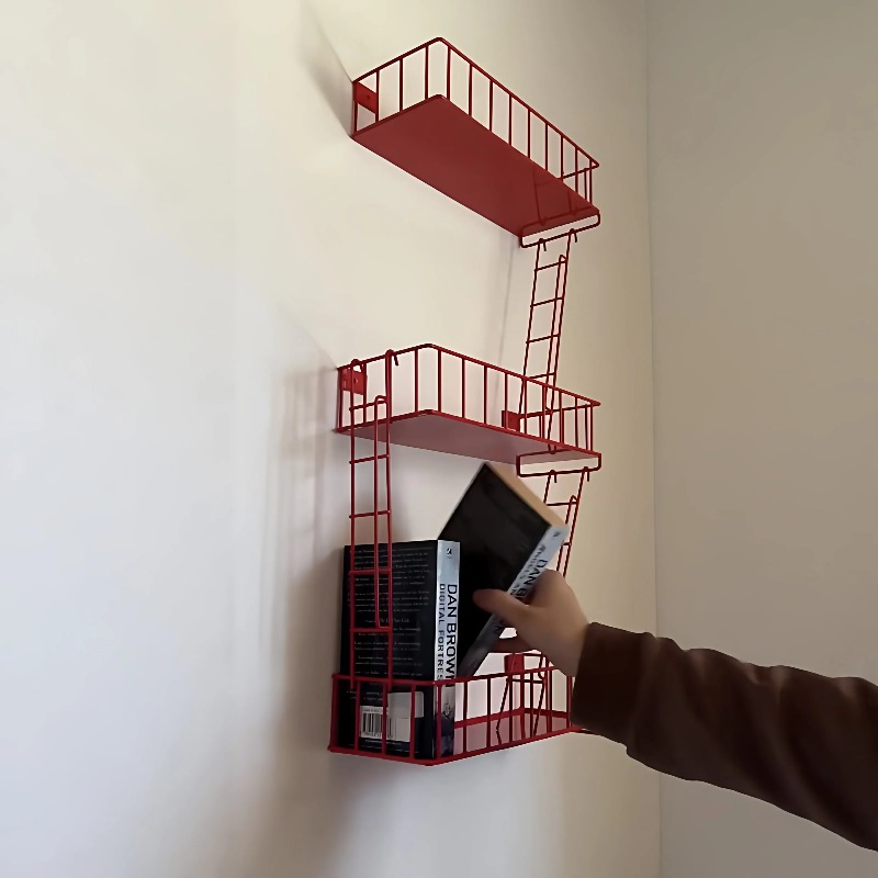 Fire Escape Wall Shelf, 3-Tier - Fire Escape Ladder reseña y precio