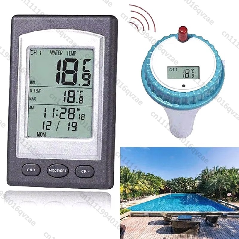 Wireless Pool Thermometer with - Pool Alarm Float reseña y precio