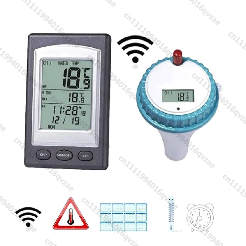 Wireless Pool Thermometer with - Pool Alarm Float reseña y precio