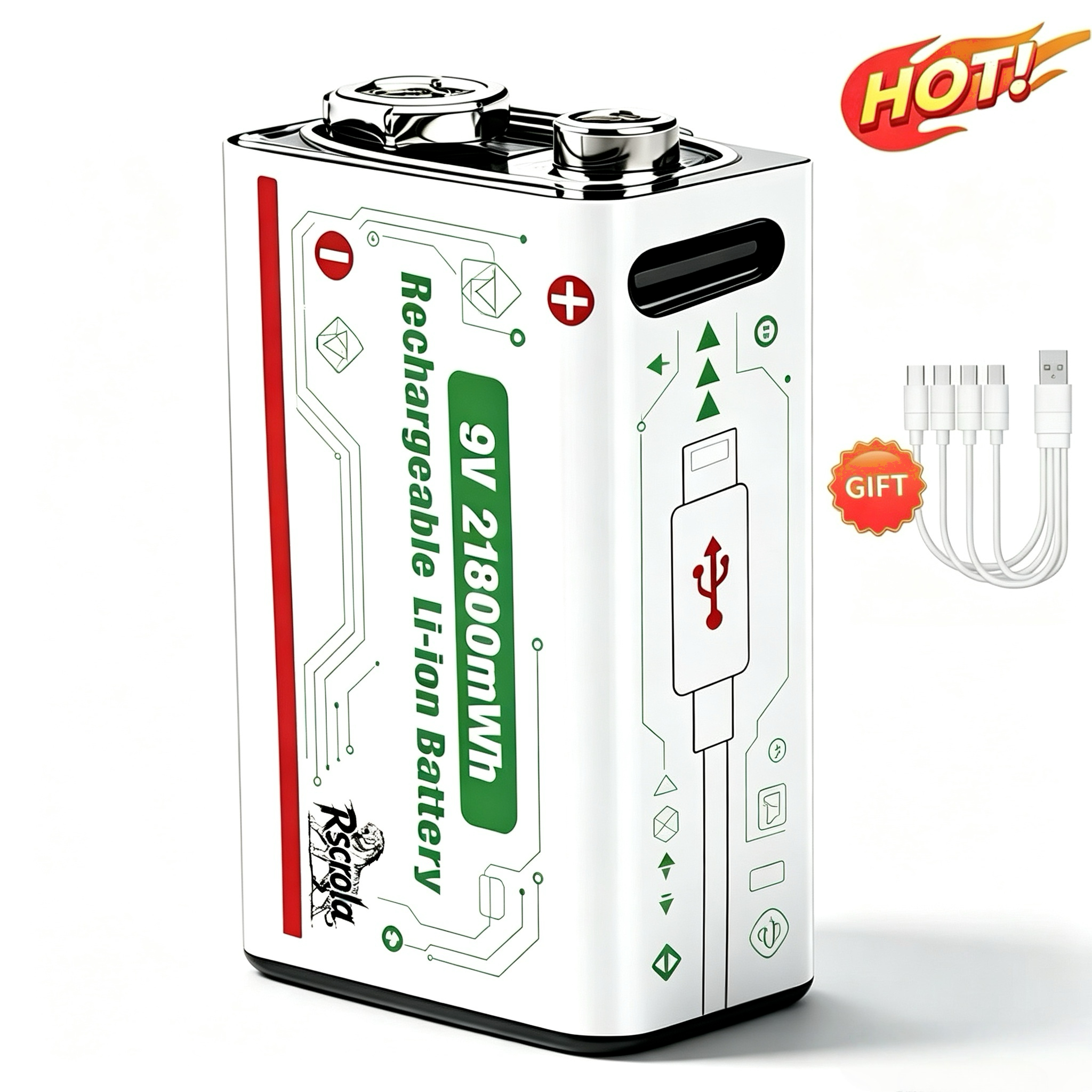 9V 21800mWh Rechargeable Lithi - Smoke Detector Interconnected reseña y precio