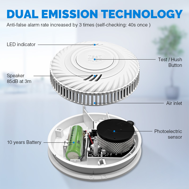 10 Years Battery Powered Hotel - Smoke Detector Interconnected reseña y precio