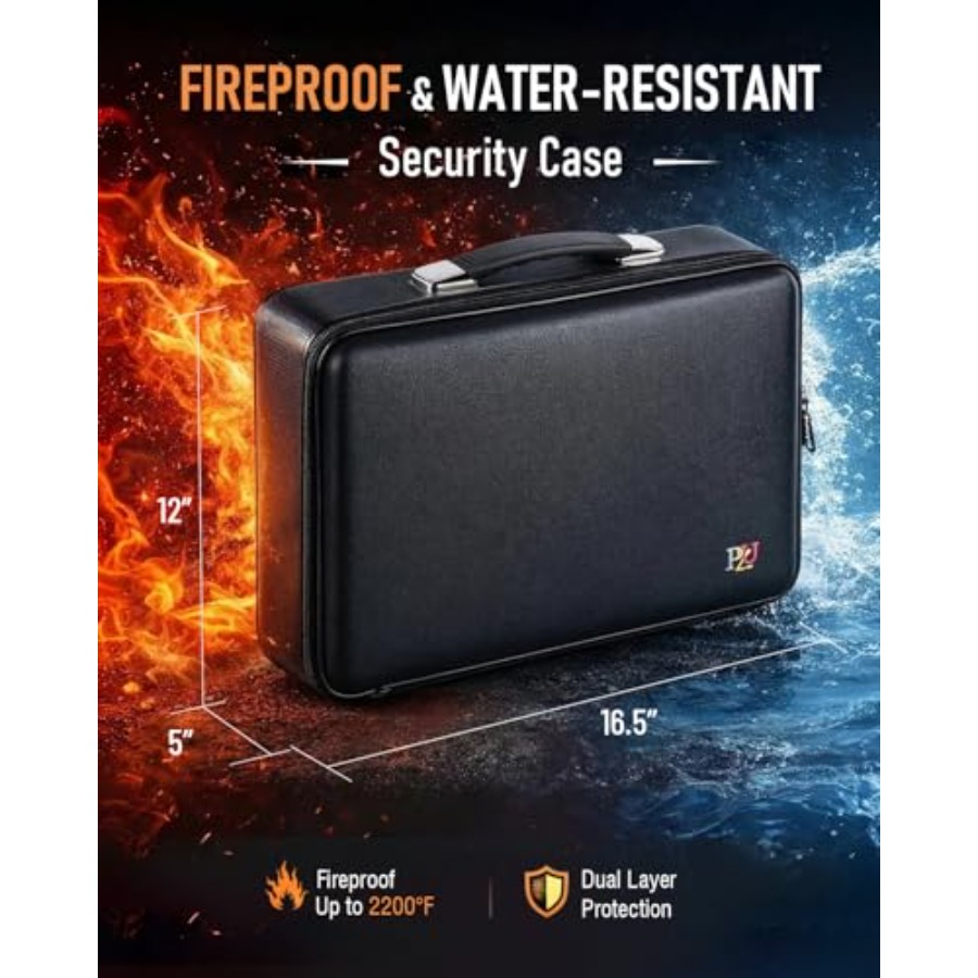 Fireproof Document Box - Hard- - Fire Safe Document reseña y precio