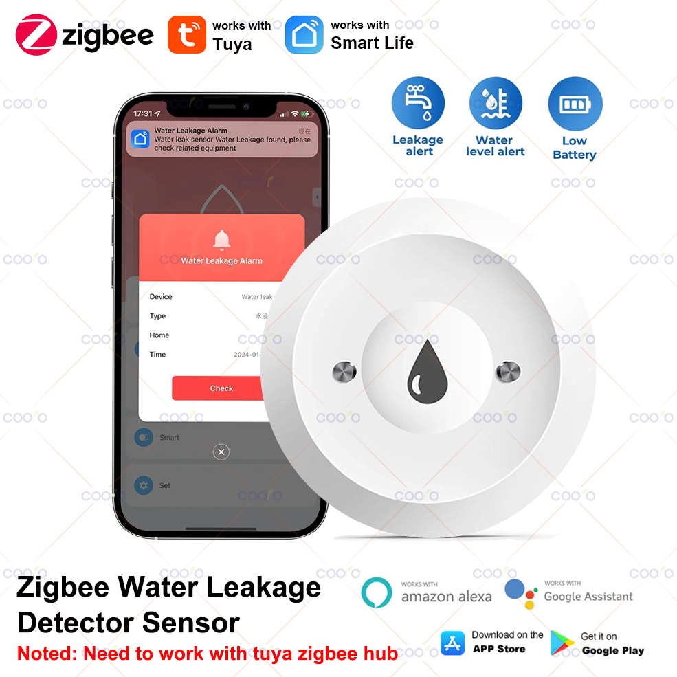 Tuya Smart for Zigbee Water Se - Water Alarm Sensor reseña y precio