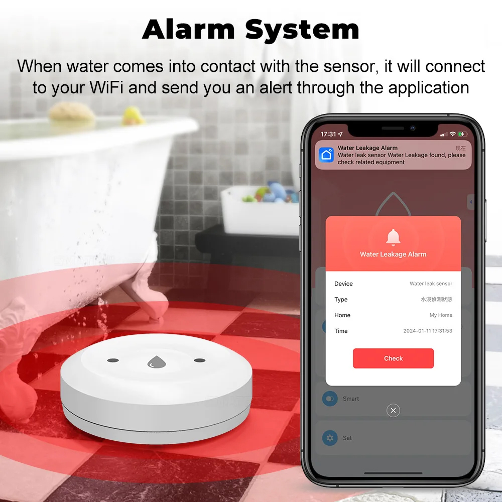 Tuya Smart for Zigbee Water Se - Water Alarm Sensor reseña y precio