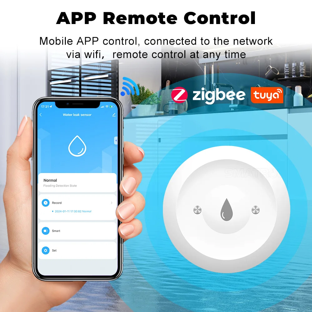 Tuya Smart for Zigbee Water Se - Water Alarm Sensor reseña y precio