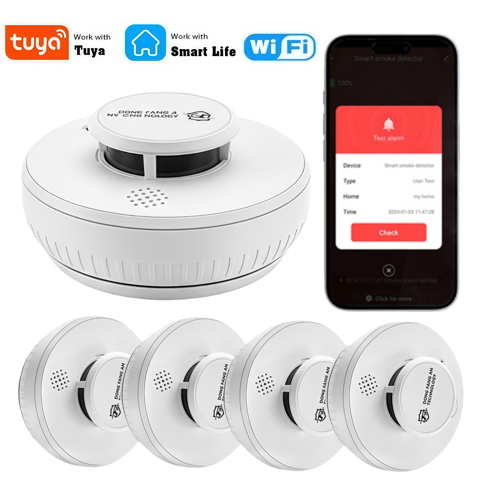 DFA Wifi Smoke Detector 2 in1  - Smoke Detector Interconnected reseña y precio