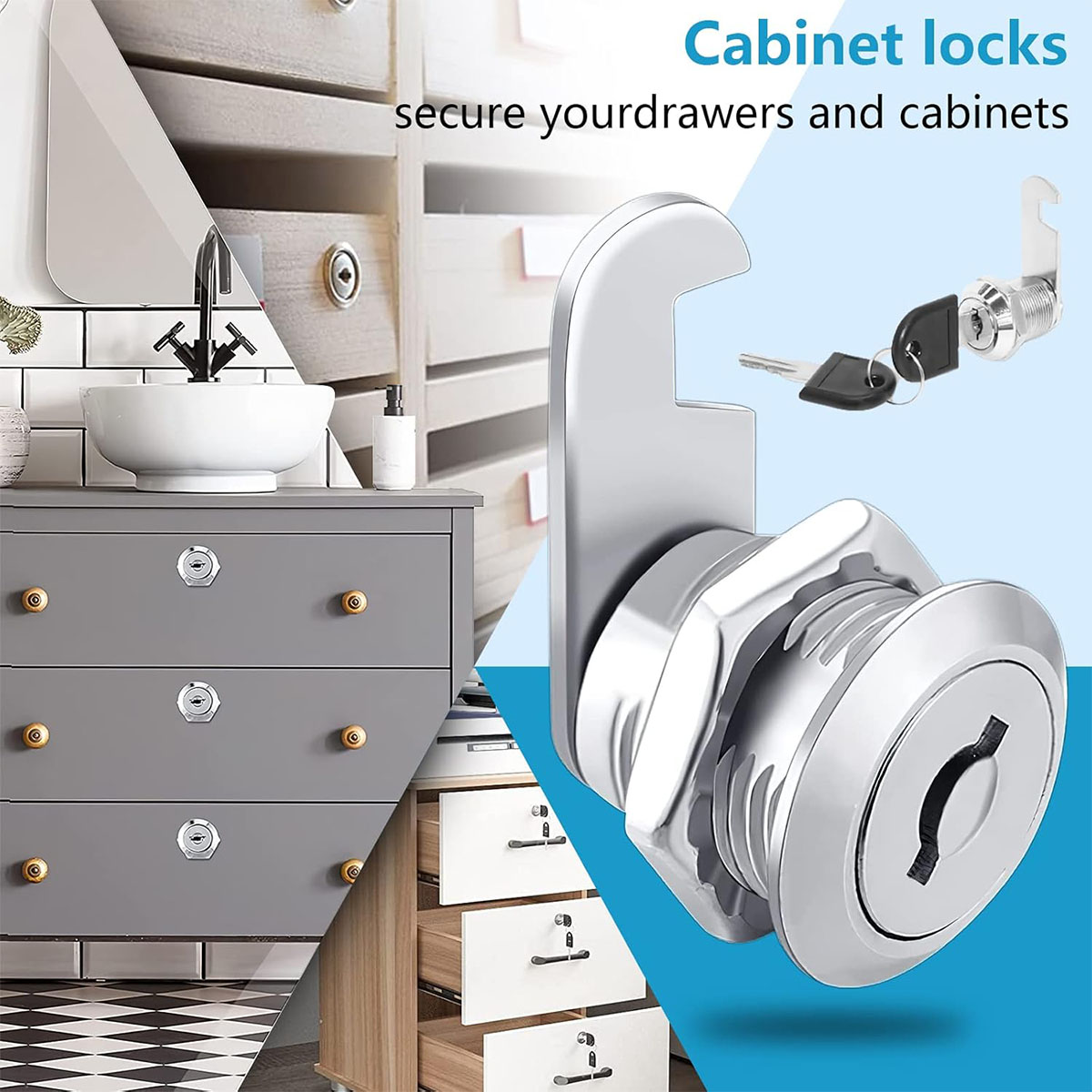 Single Unlock Set,1 Pack Keyed - Medicine Cabinet Lock reseña y precio