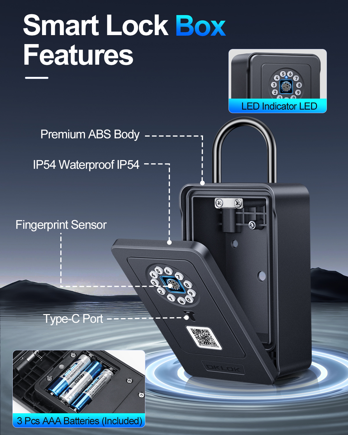Wireless Smart lock Box Blueto - Lockbox Key Secure reseña y precio