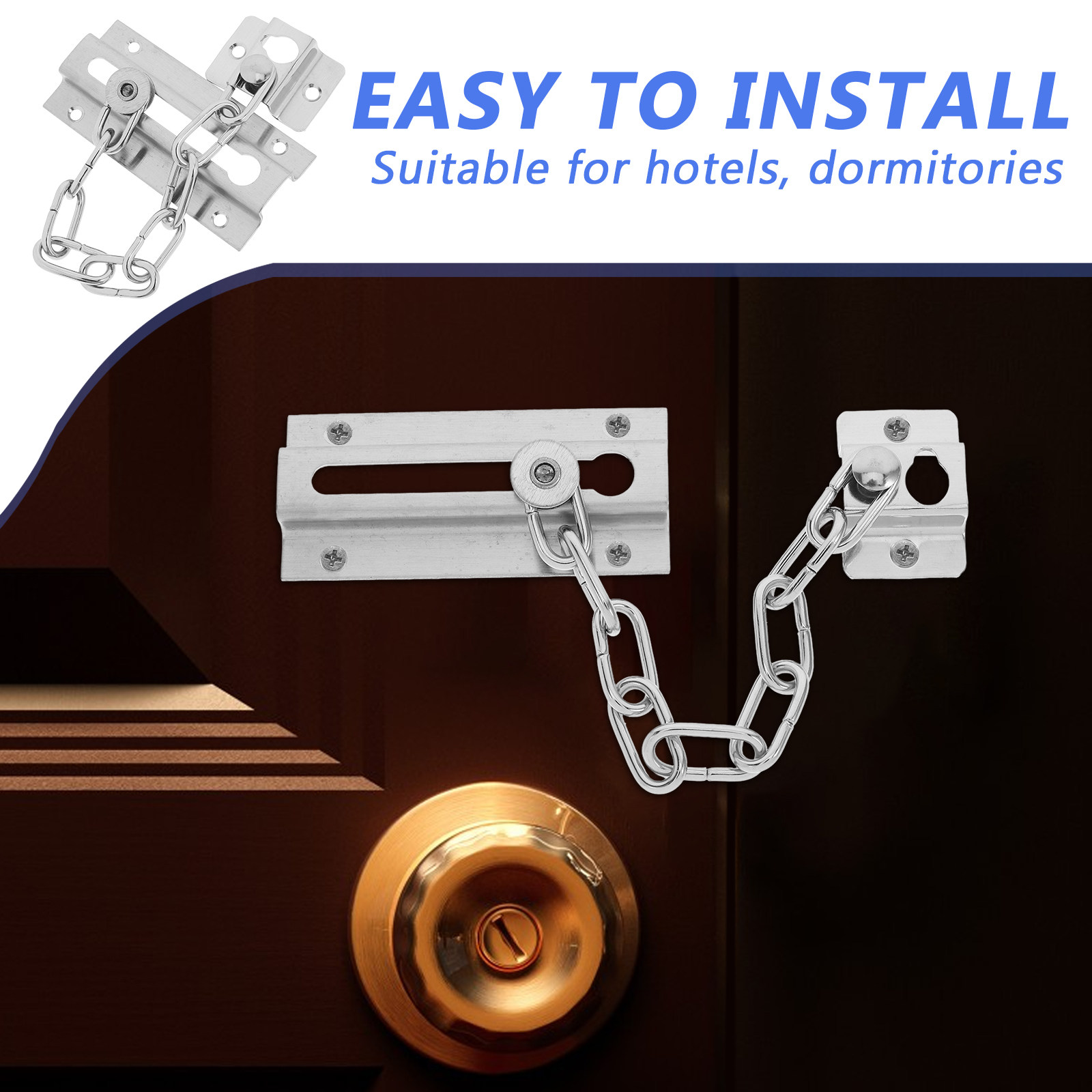 Door Chain Lock Stainless Stee - Security Chain Door reseña y precio