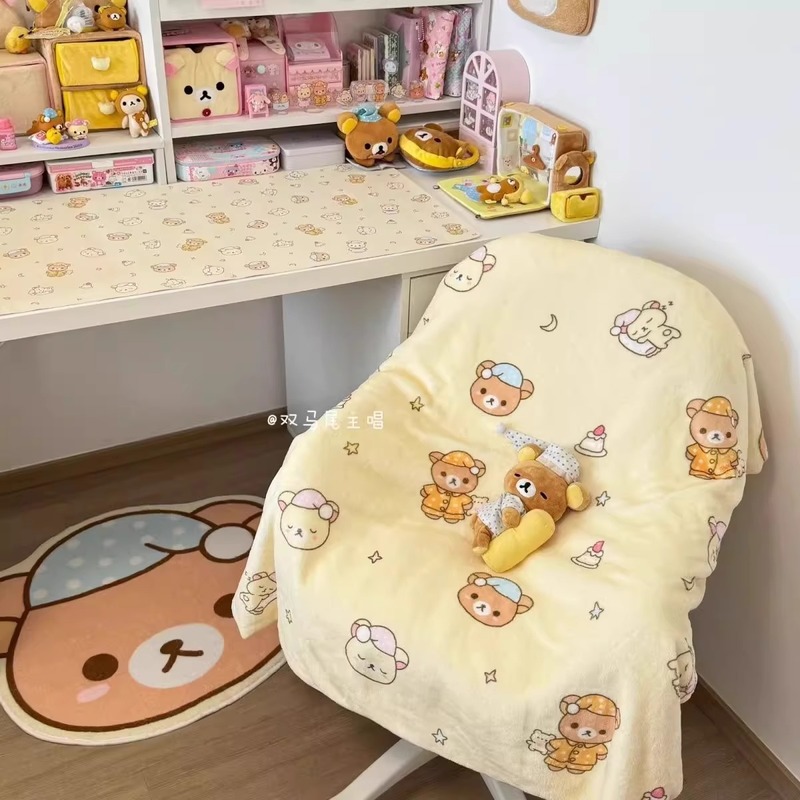 Cartoon Rilakkuma Flannel Thro - Fire Blanket Kitchen reseña y precio
