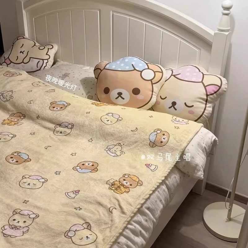 Cartoon Rilakkuma Flannel Thro - Fire Blanket Kitchen reseña y precio