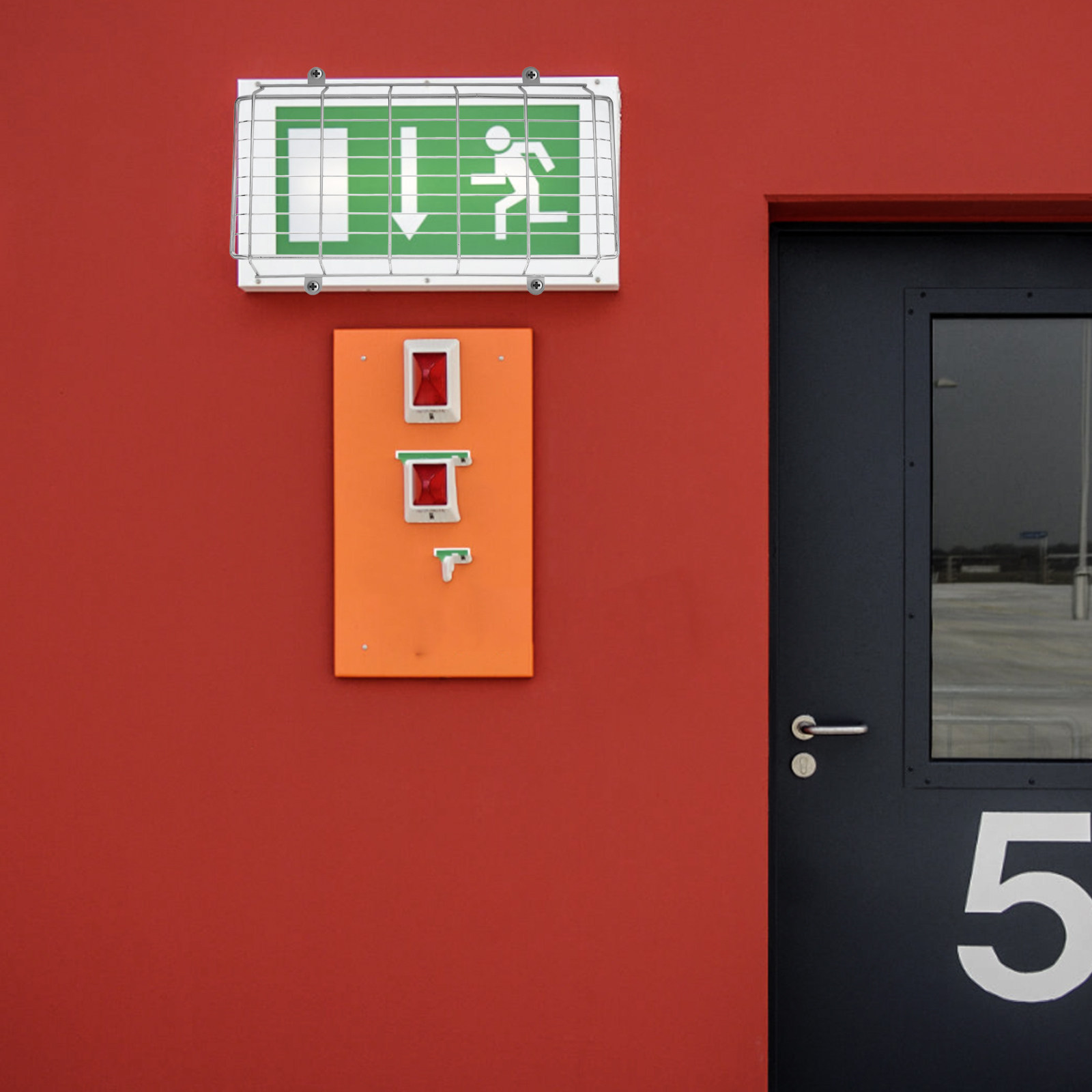 Iron LED Exit Sign Protective  - Emergency Exit Sign reseña y precio