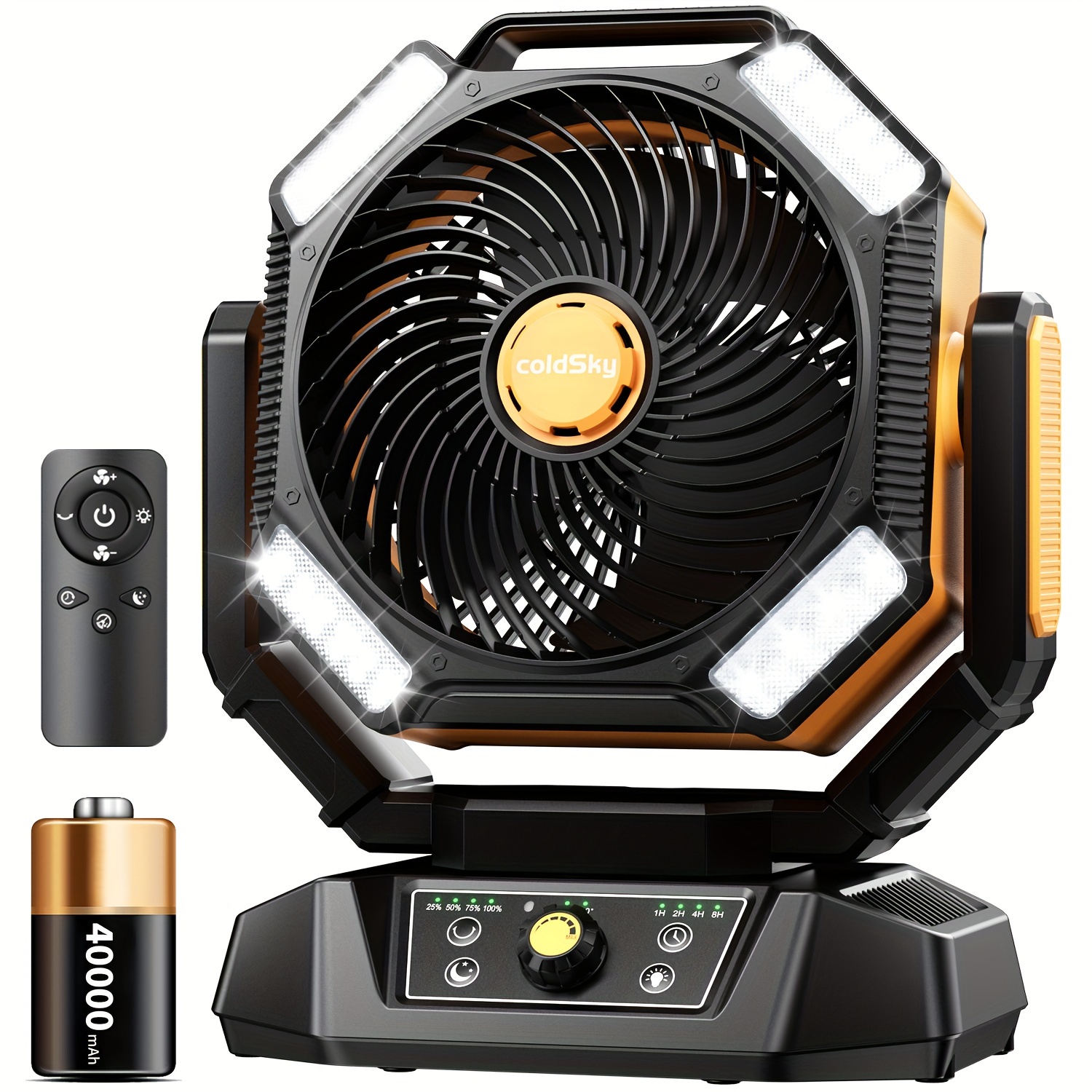coldSky  Camping Fan, Battery  - Power Outage Light reseña y precio