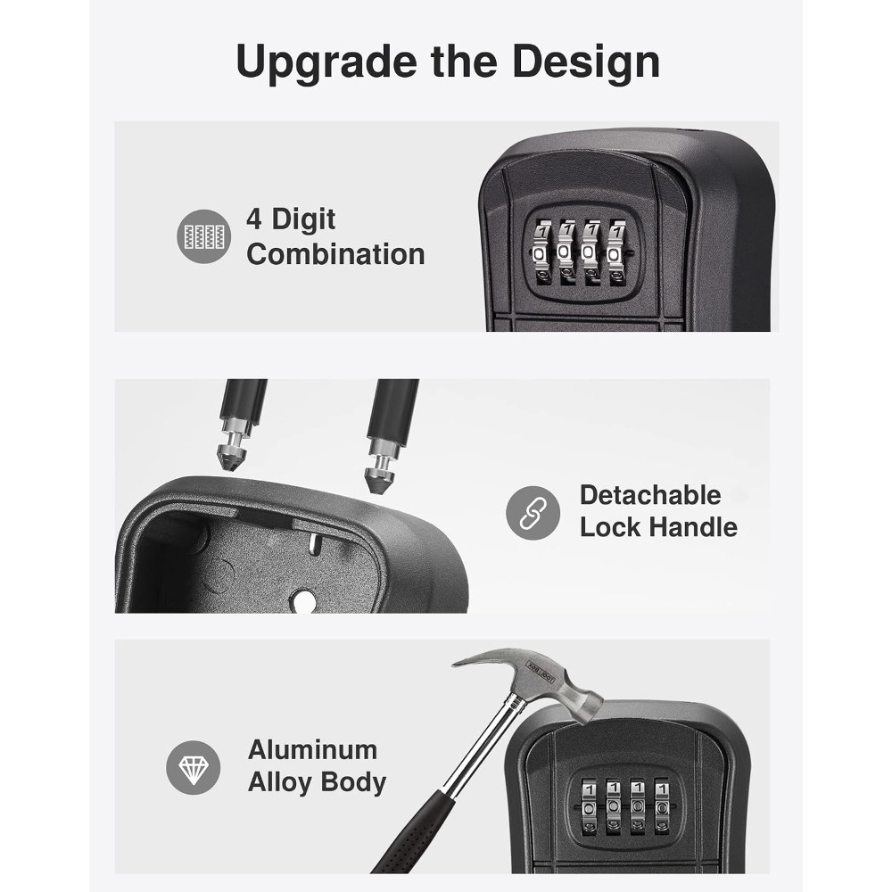 Key Lock Box, Portable Combina - Lockbox Key Secure reseña y precio