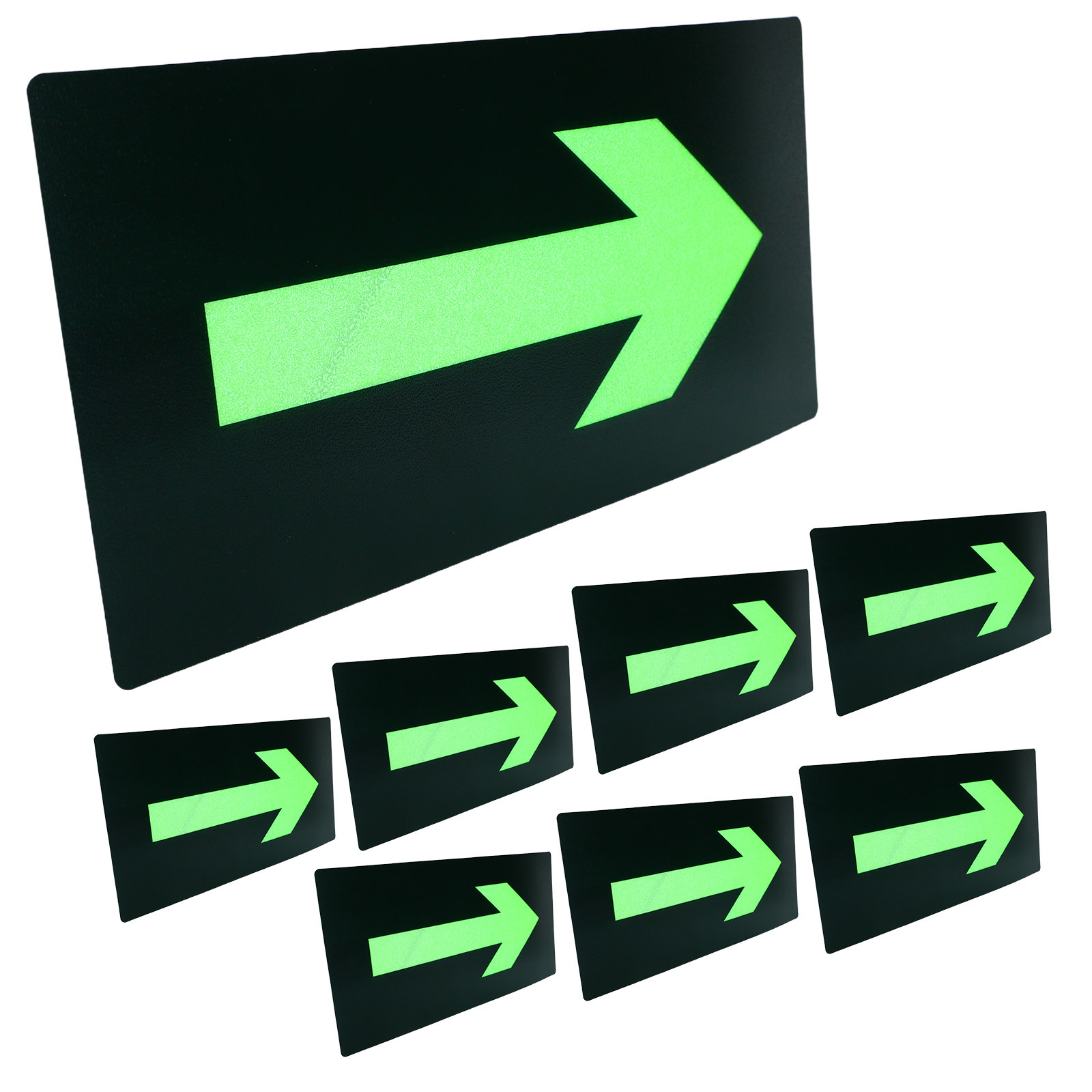 8Pcs Fire Evacuation Arrow Sti - Emergency Exit Sign reseña y precio